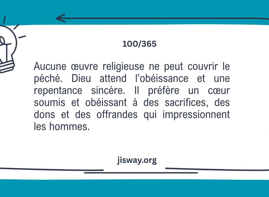 Obéir vaut mieux qu’offrir.