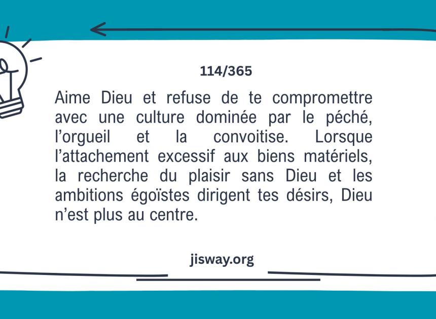 Quand Dieu est au centre, le monde perd son pouvoir.