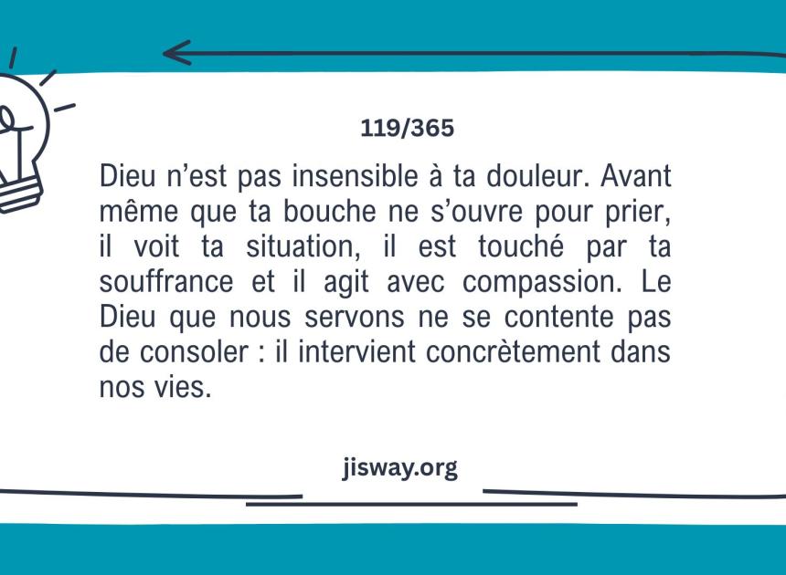 Ta douleur n’est pas ignorée : Dieu intervient.