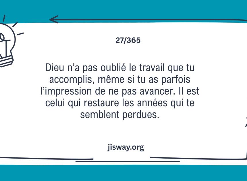 Dieu qui restaure.