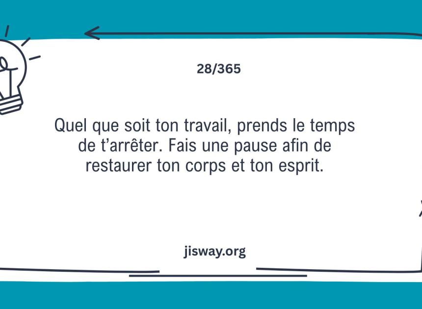 Cultive la culture de te reposer.
