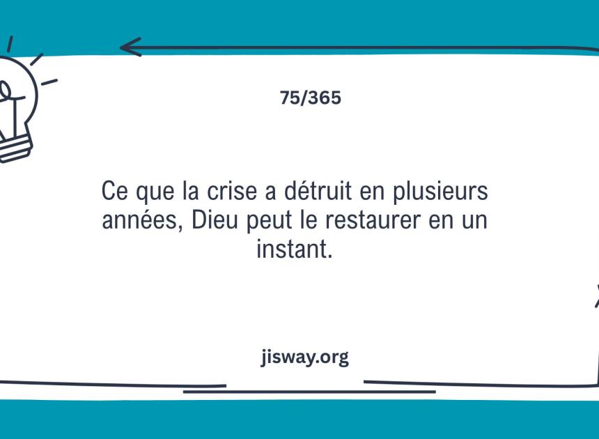 Dieu restaure.