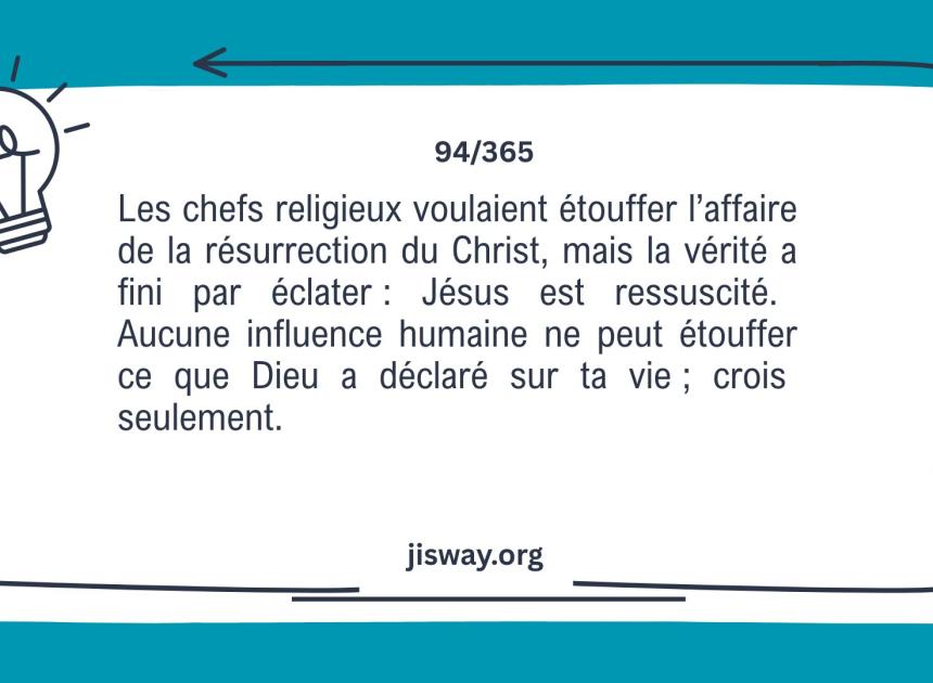 Ils ont scellé la pierre, mais pas la vérité.